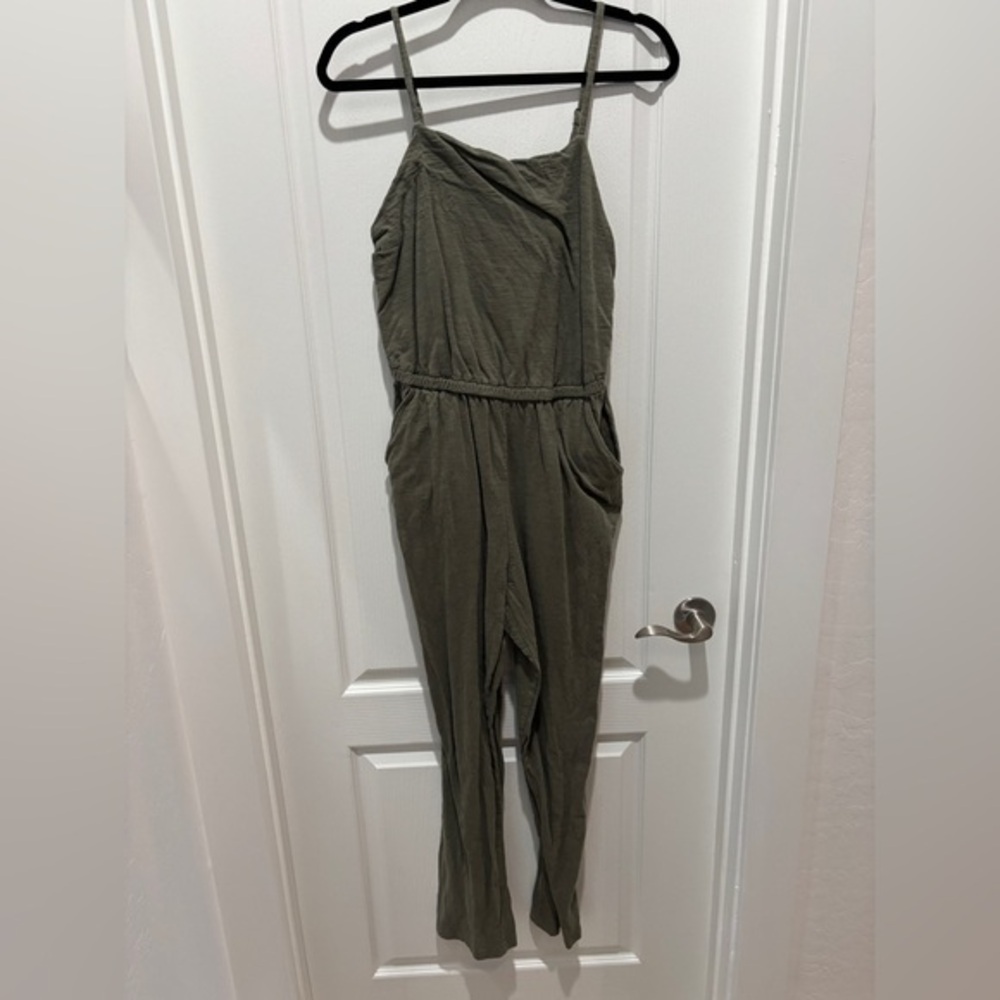 Old Navy Olive Green Sleeveless Utility Jumpsuit